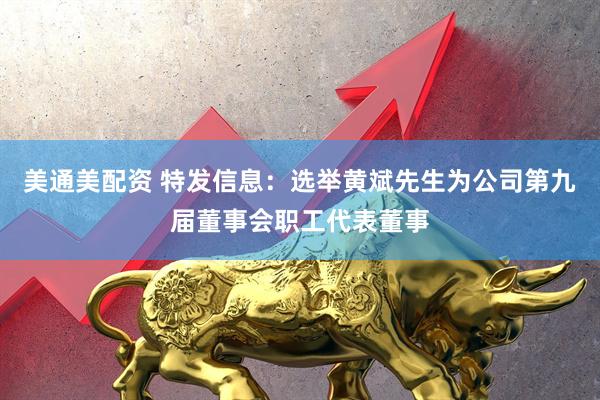 美通美配资 特发信息：选举黄斌先生为公司第九届董事会职工代表董事